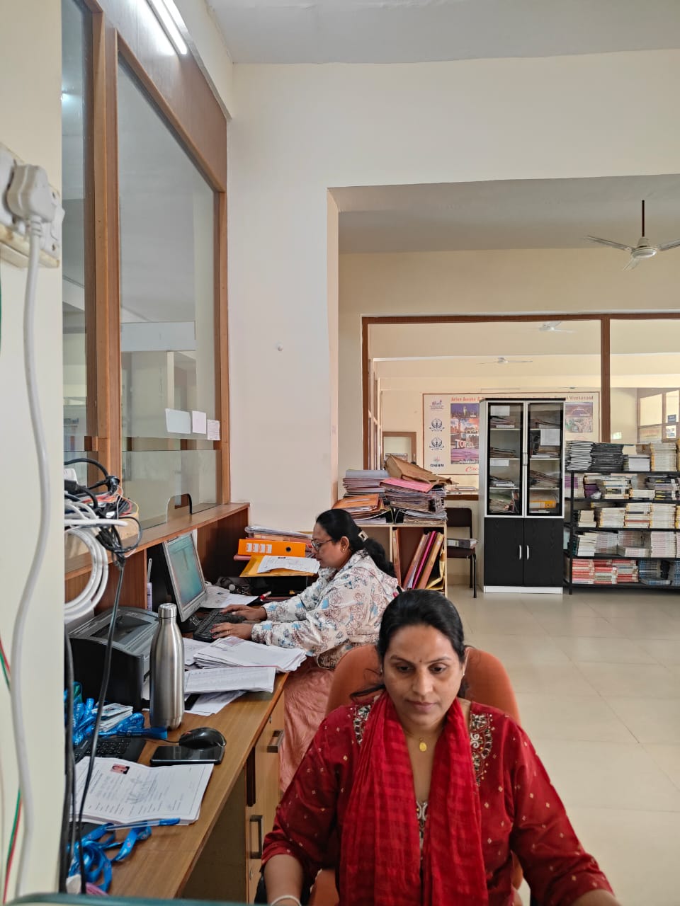 library-office-staff-working