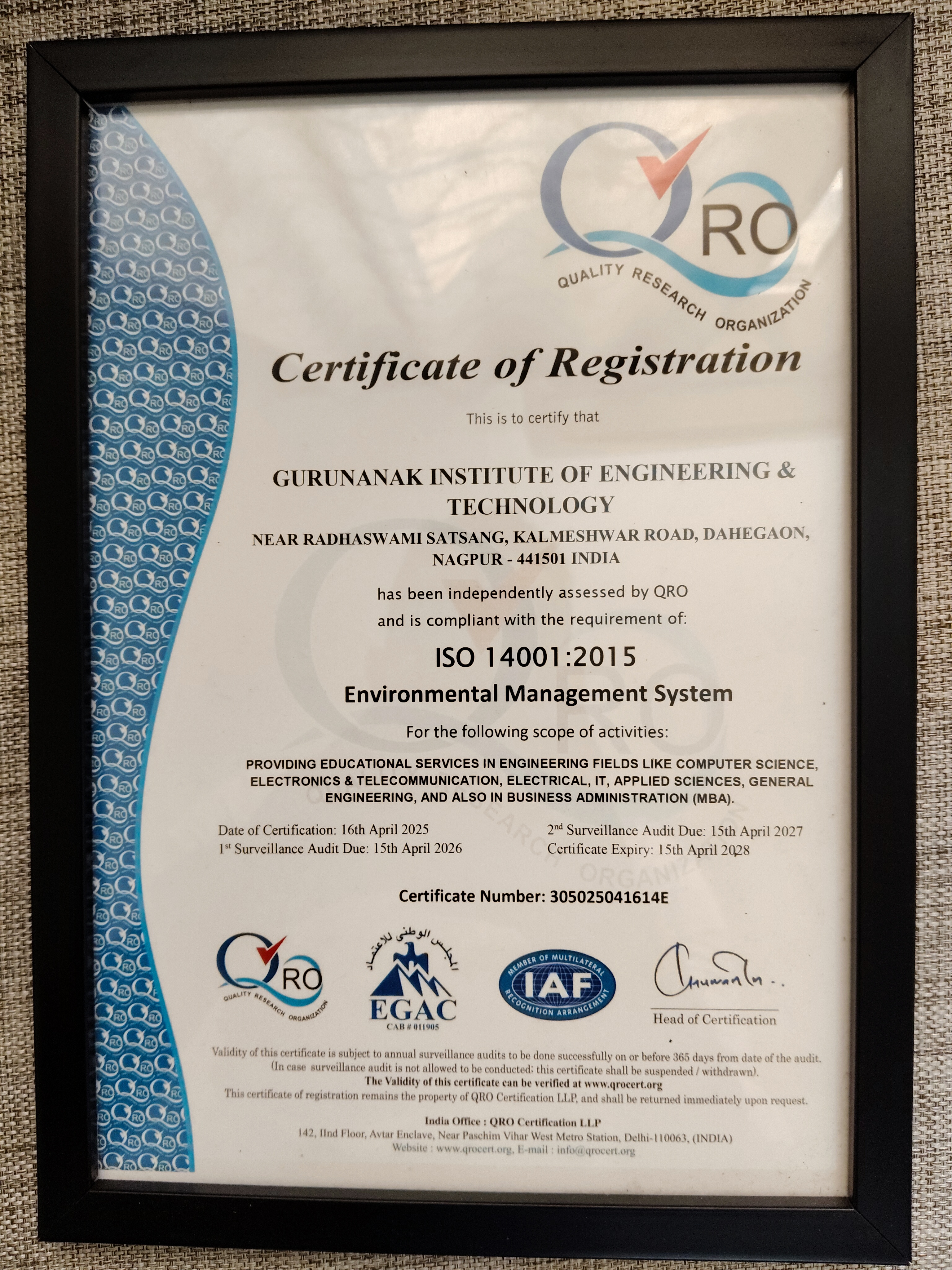 ISO 14001 Certification